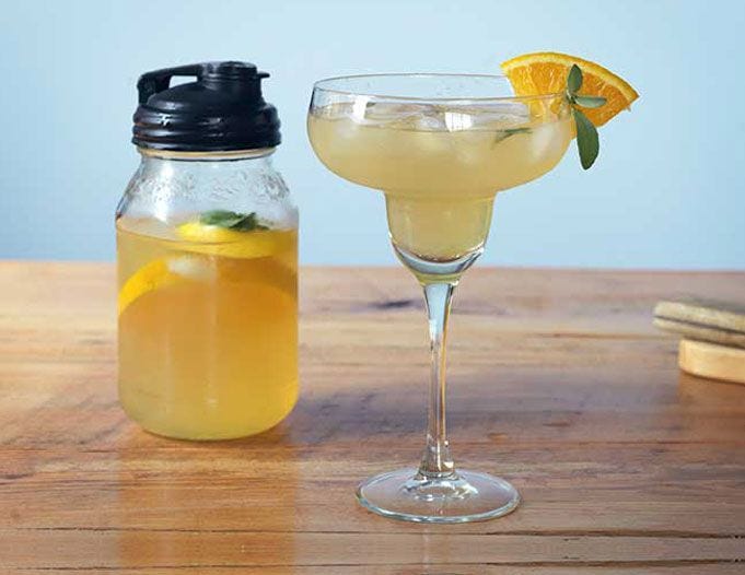 Sage Infused Whiskey Lemonade